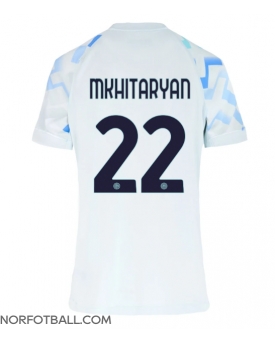 Billige Fotballdrakt Inter Milan Henrikh Mkhitaryan #22 Replika Bortedrakt Dame 2025-26 Kortermet Billige Fotballdrakt Inter Milan Henrikh Mkhitaryan #22 Replika Bortedrakt Dame 2025-26 Kortermet